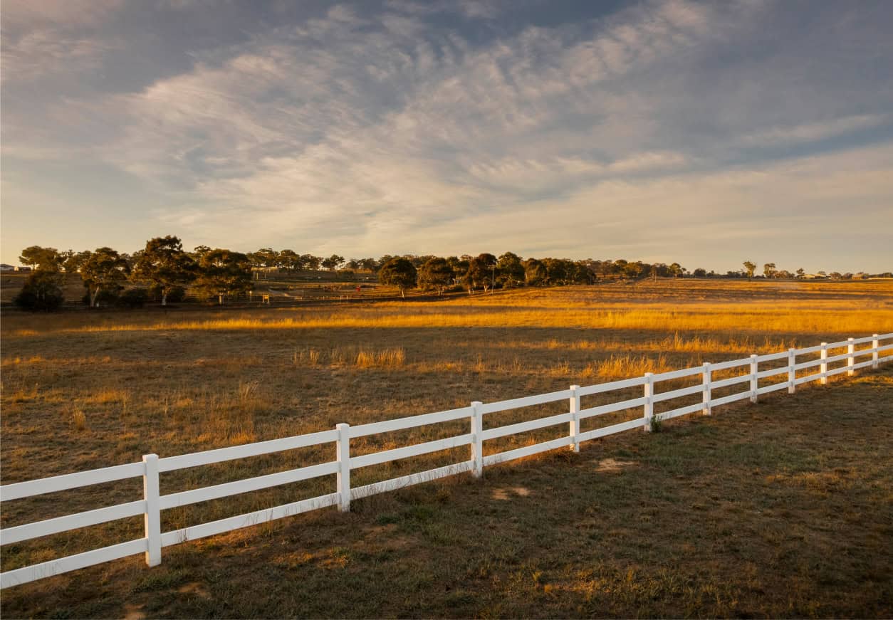 View of field and fence in Sutton